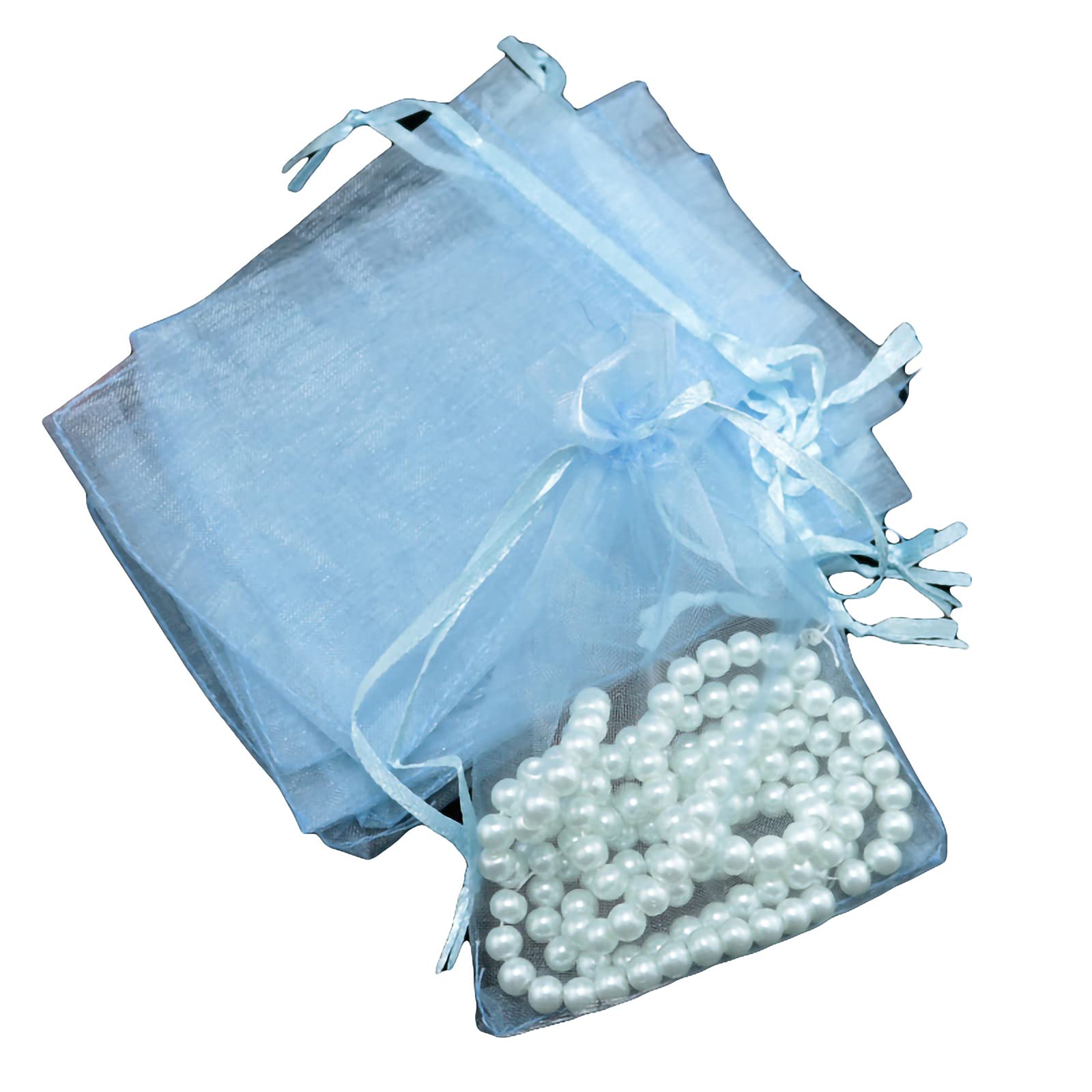 100pcs Organza Jewelry Pouches - Wedding Party Favor Bags for Gifts & Candy