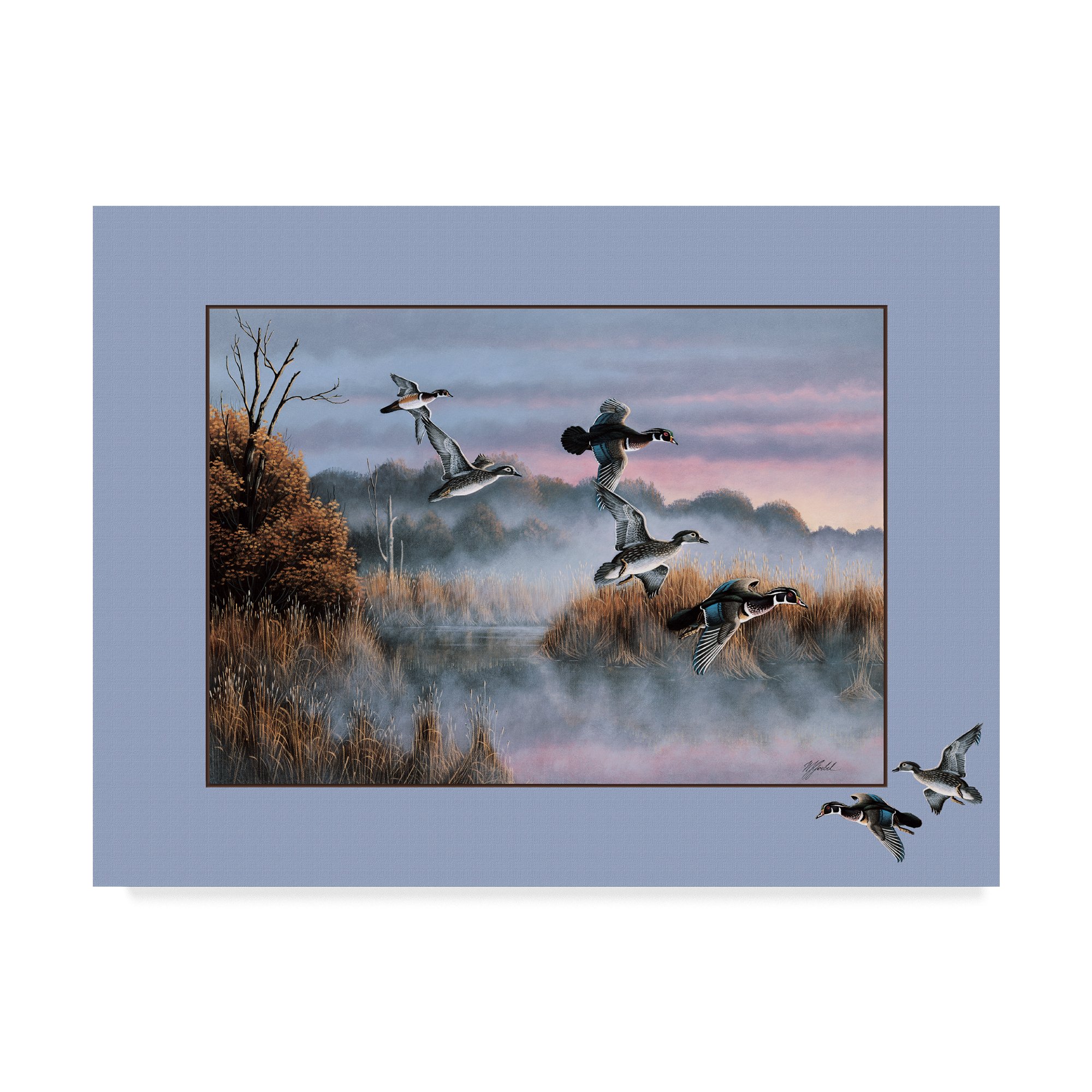 Vintage Wilhelm Goebel Ducks in Flight Figurine - 14x19 Inch Collectible Home Decor for Living Room, Bedroom & Office