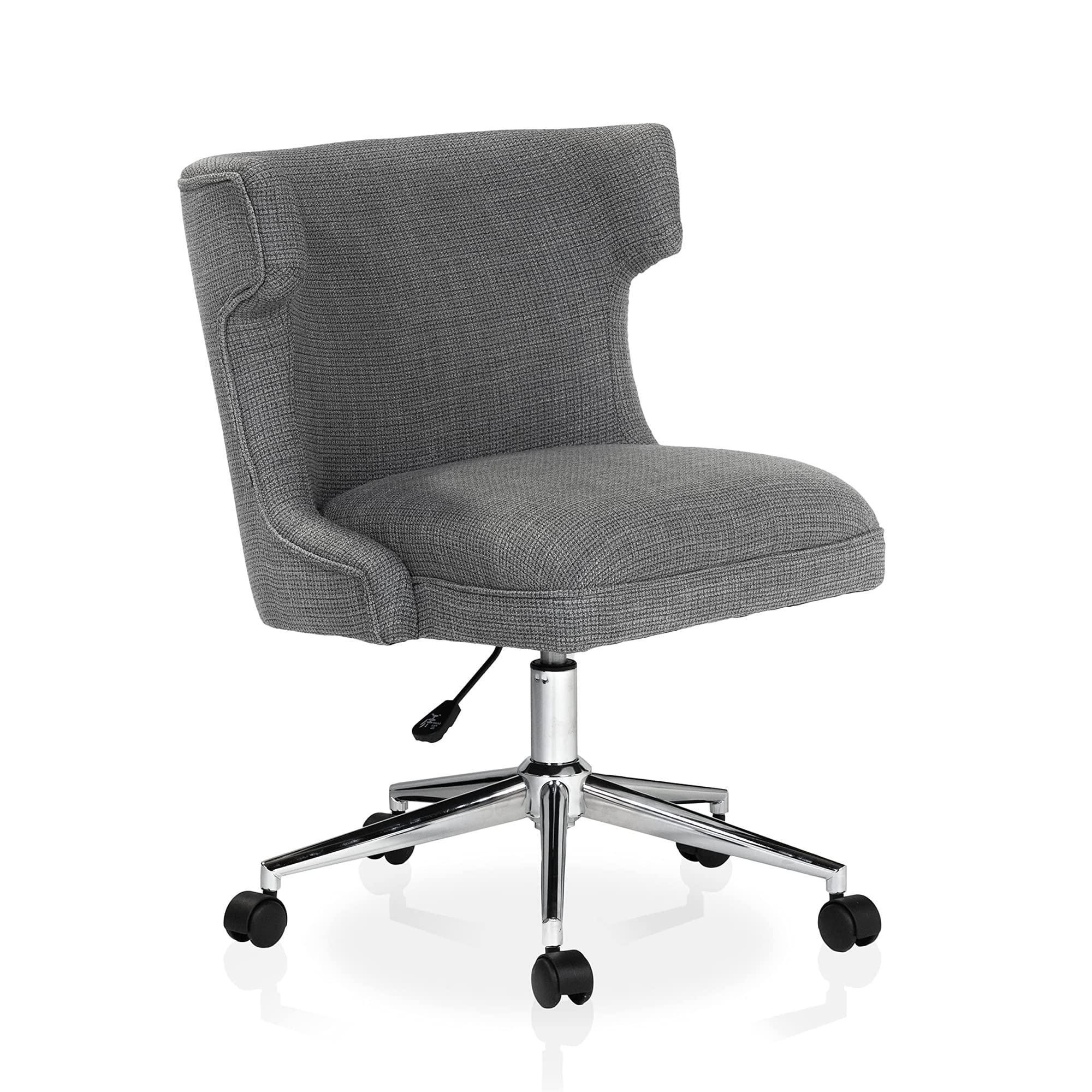 PayLessHere Ergonomic Office Chair - Mid Back Task Chair with Adjustable Height, Swivel & Rolling Wheels - Modern Computer Desk Chair for Home & Office - Dark Grey - Perfect for Workstations, Gaming & Study Spaces