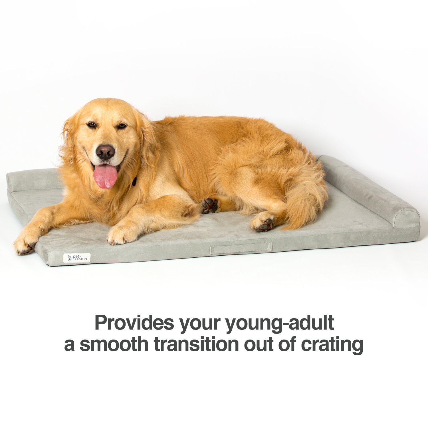 PetFusion PuppyChoice Dog Crate Bed - Durable Microsuede Cover, Solid Foam Support, Waterproof Liner | Removable Washable Crate Pad for Puppies & Small Dogs | Replacement Covers Available | Perfect for Home, Travel & Vet Visits | 1 Year Warranty - Grey