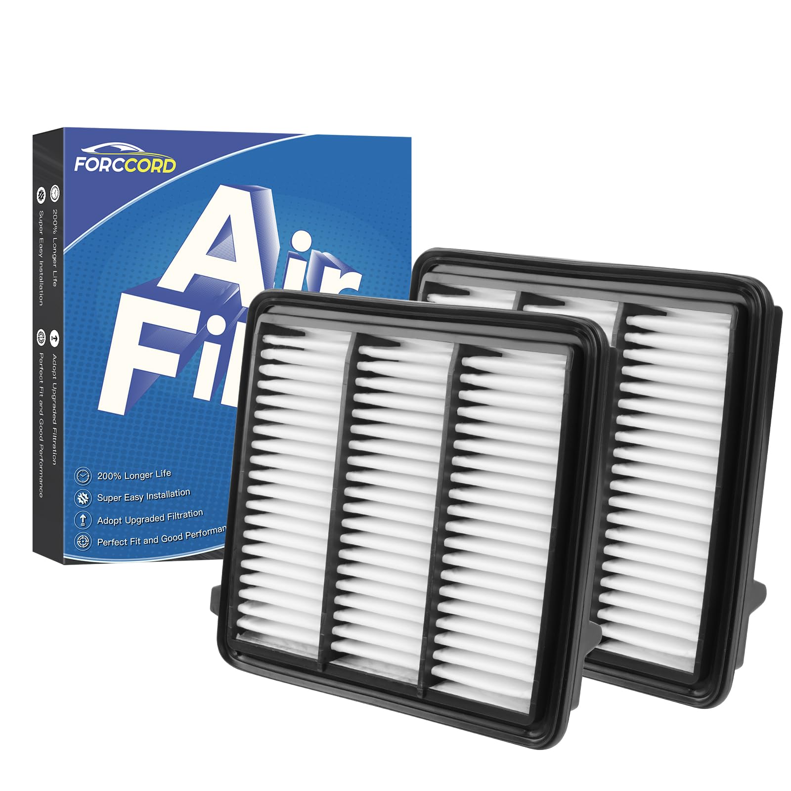 2-Pack Engine Air Filter Replacement for Honda CR-V CRV 2023-2025, Civic 2022-2025, Accord & Integra 2023-2025 (Fits 1.5L Models) - Premium Car Air Filter Accessories for Improved Engine Performance & Fuel Efficiency