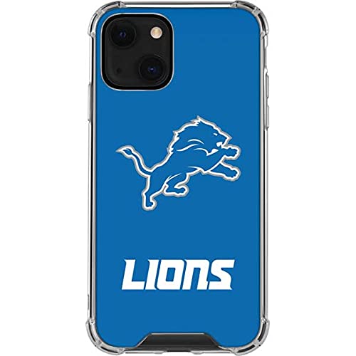 Official NFL Detroit Lions Distressed Design Clear Phone Case for iPhone 13 - Slim Protective Cover with Scratch Resistance - Perfect for Football Fans, Game Days & Everyday Use