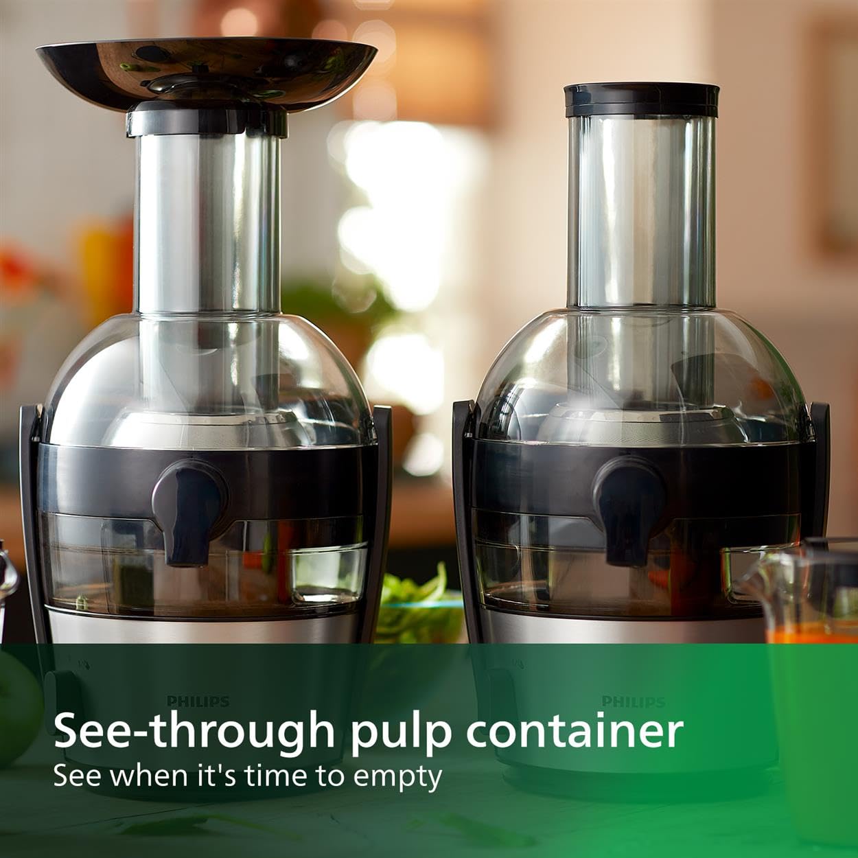 Philips Viva Collection Juicer HR1855/70 - 800W Powerful Motor, 2L Large Capacity, XL Feed Chute, QuickClean Technology, Drip Stop & See-through Pulp Container - Perfect for Fresh Juice, Smoothies & Healthy Drinks at Home (Black)
