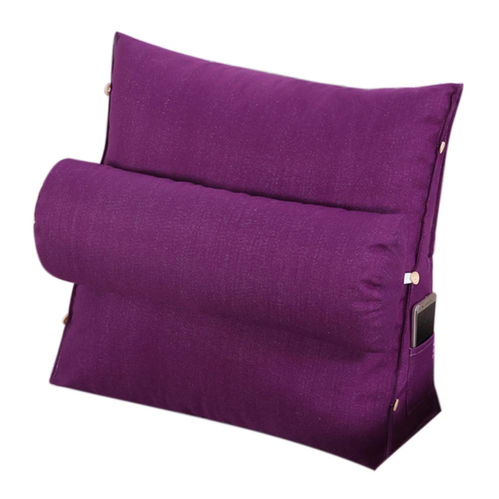 Ochine Wedge Reading & TV Pillow with Adjustable Neck Support - Memory Foam Backrest Cushion with Pockets, Removable Washable Cover - Perfect for Bed, Sofa & Watching TV