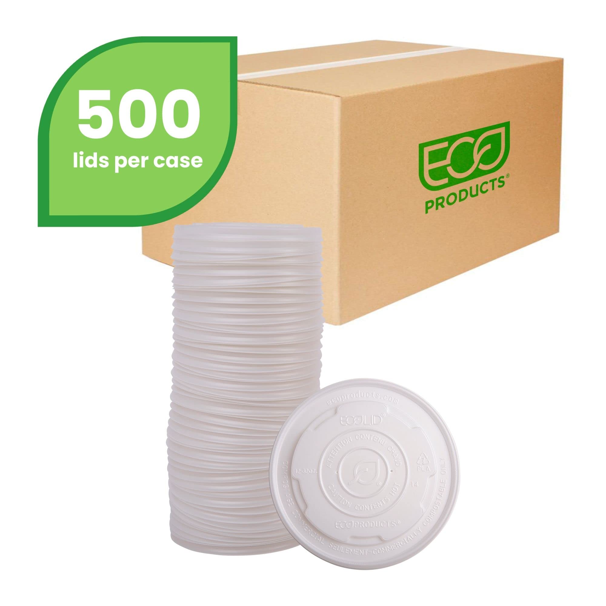 Eco-Friendly Compostable Soup Container Lids - 500 Count Case for 12-32oz Containers | CPLA Plant-Based Biodegradable Plastic | Heat & Cold Resistant | Clear Design for Food Visibility | Perfect for Restaurants, Catering & Takeout Services