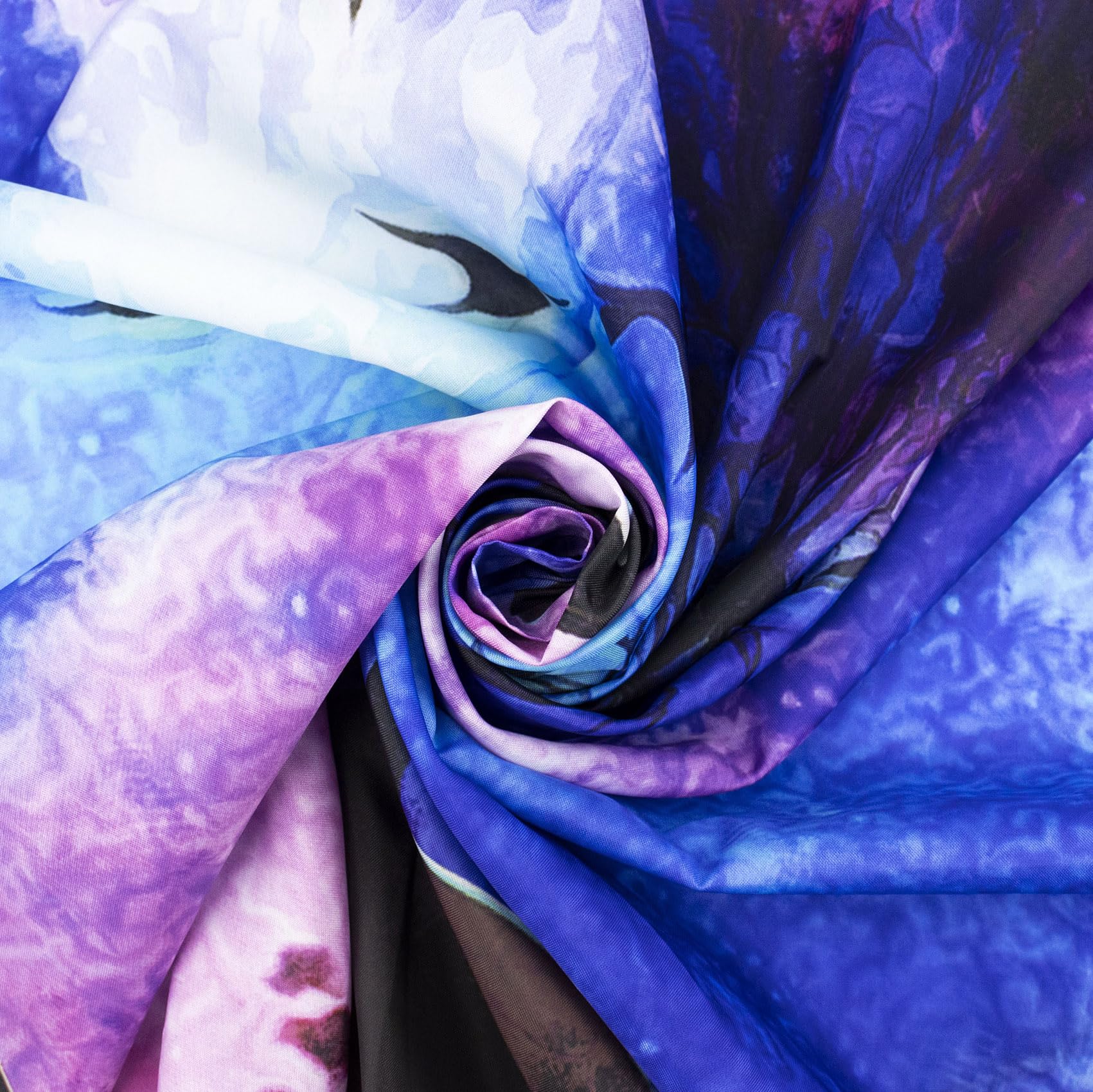 HVEST Wolf Tapestry Purple Blue Psychedelic Starry Sky with Moon and Mountains, 92.5x70.9 Inch Wall Hanging Blanket for Bedroom, Living Room, Teen Dorm, Indie Decor, Perfect for Home, Office, and Event Backdrops