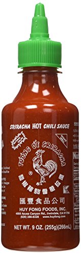 Huy Fong Sriracha Hot Chili Sauce - 9 Ounce Bottle (Pack of 6) | Spicy Asian Hot Sauce for Cooking, Pho, Ramen, Sushi & Dipping | Perfect for Restaurants, Home Kitchens & Food Lovers