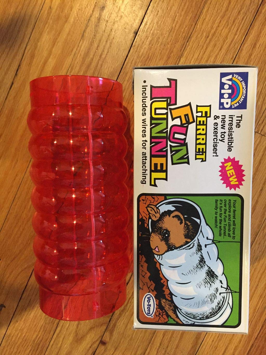 Vo-Toys Ferret Clear View Fun Tunnel Toy - Durable Small Pet Play Tube for Ferrets, Hamsters & Rats - Perfect for Playtime, Exercise & Enrichment