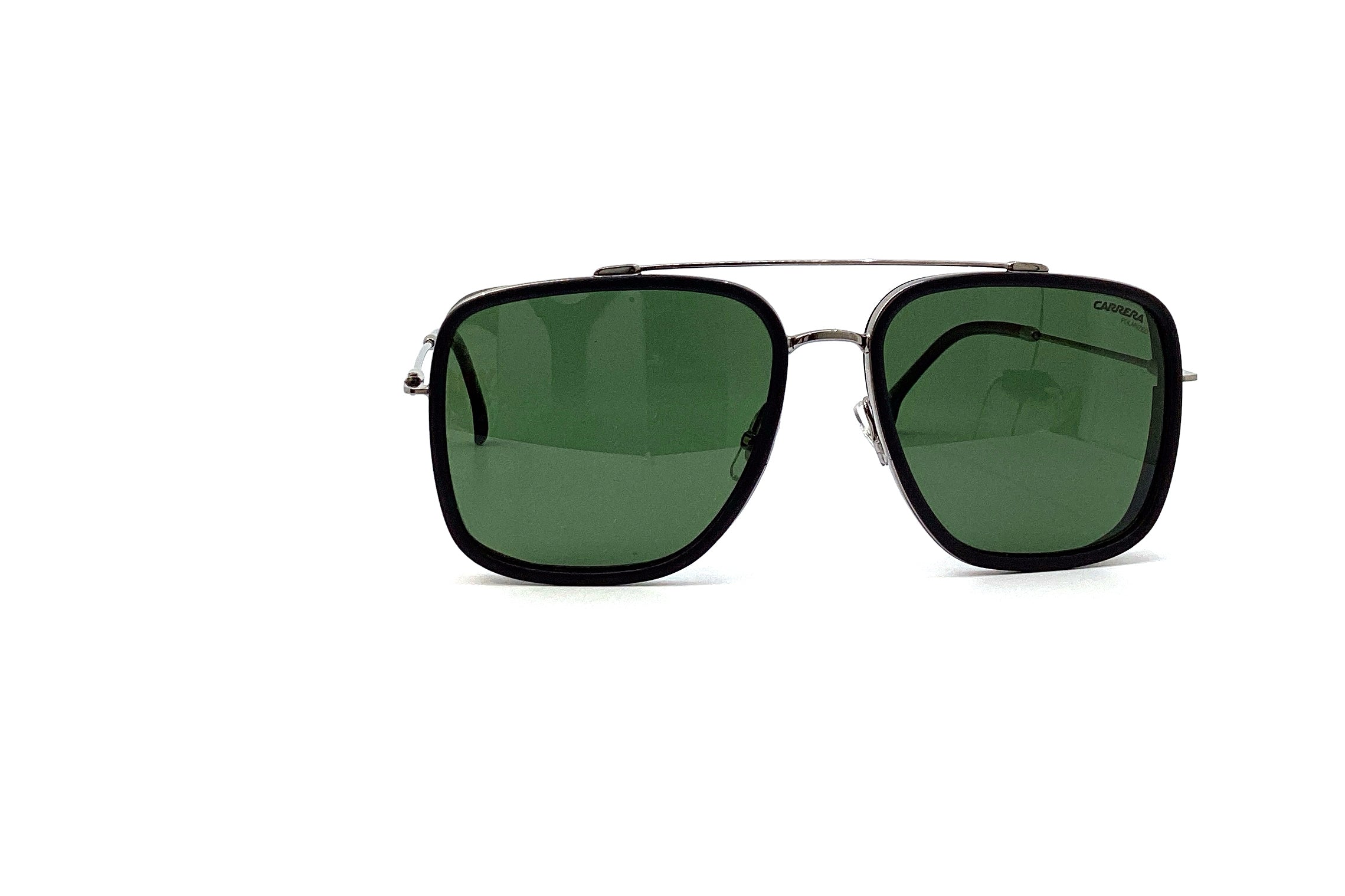 Carrera 207/S Sunglasses - Polarized UV Protection for Men & Women - Stylish Black Aviator Sunglasses for Driving, Running, and Outdoor Activities