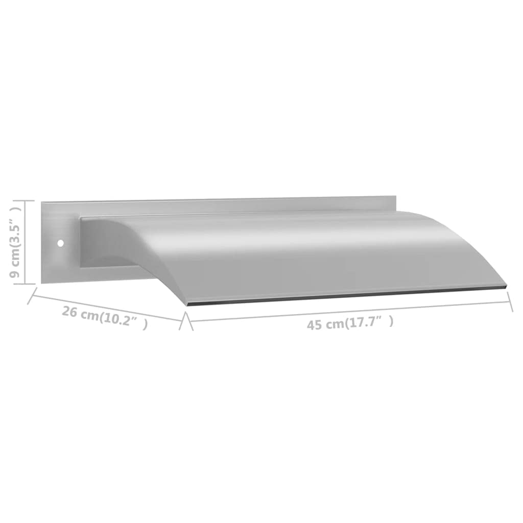 CHARMMA 304 Stainless Steel Waterfall Spillway - 17.7\