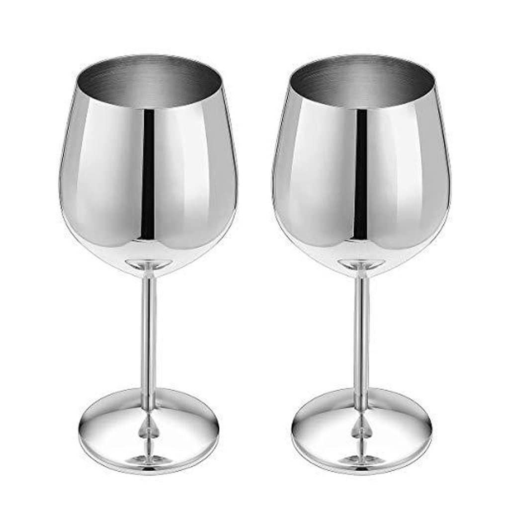 Premium Stainless Steel Copper Plated Single-Layer Goblet - 500ml Elegant Cocktail & Champagne Glass for Parties, Weddings, and Special Occasions (Color: Copper, One Size)