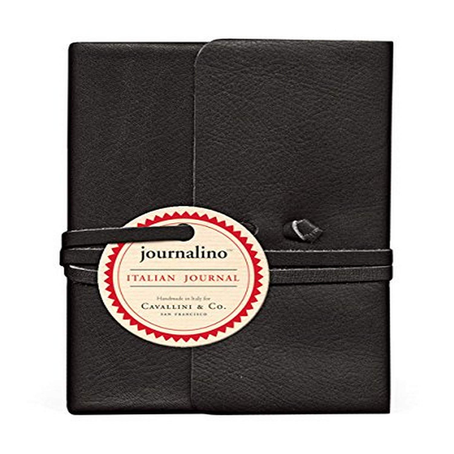 Premium Cavallini Papers & Co Leather Journal - 3.25x4.25 Inch Black Notebook for Travel, Writing & Gift Giving - Vintage Style Refillable Diary for Men & Women