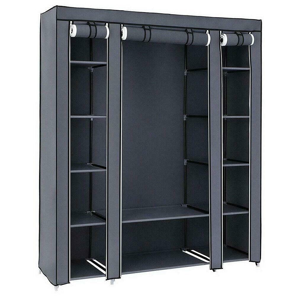 Cenis Design Portable Closet Wardrobe Clothes Rack - Durable Storage Organizer with Shelves for Bedroom, Garage & Plant Display - Perfect for Home Organization and Space Saving