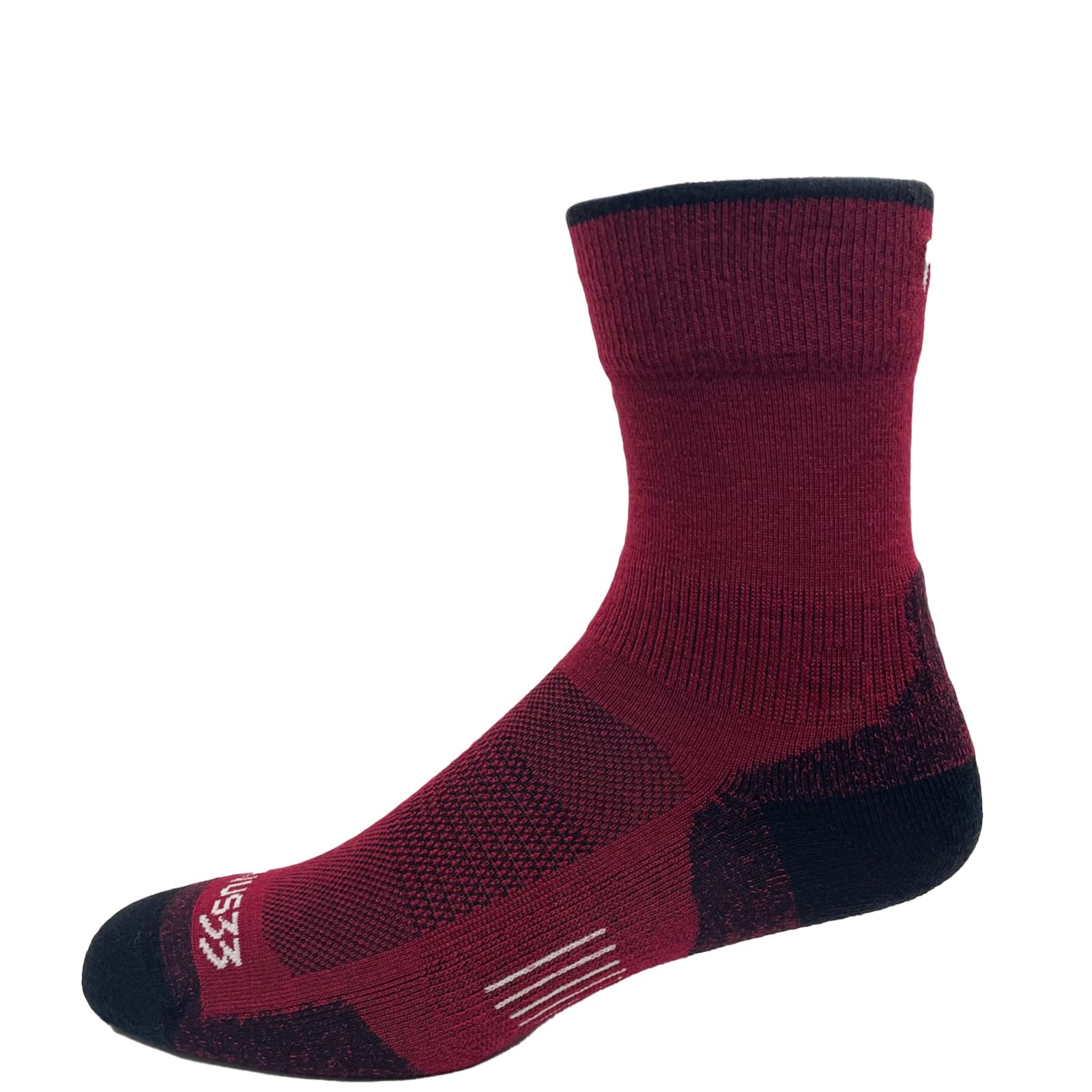 Premium USA Made Merino Wool Hiking Crew Socks - Breathable & Moisture-Wicking for Outdoor Adventures - Perfect for Mountain Climbing, Camping & Trail Running
