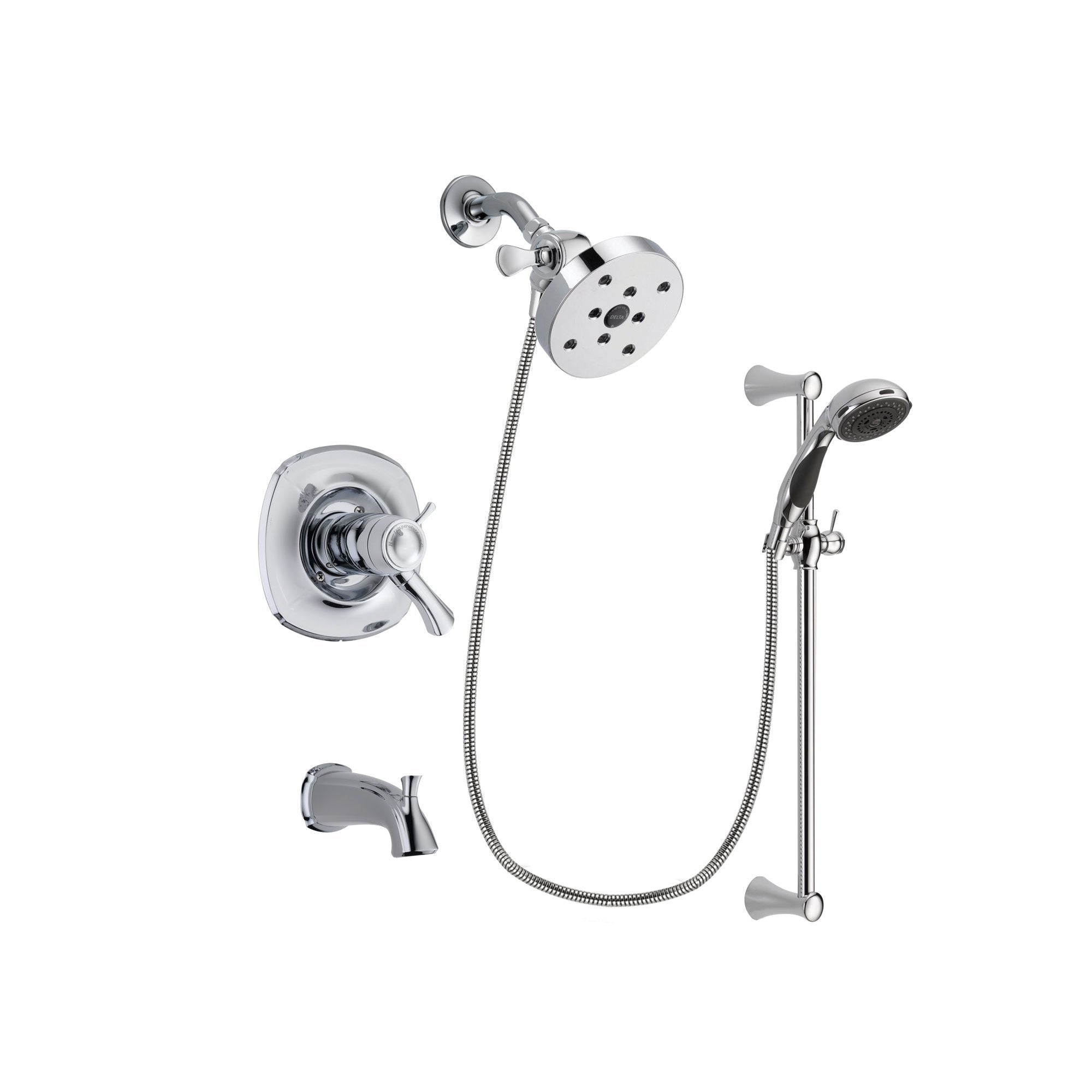Delta Addison Chrome Thermostatic Tub and Shower Faucet System with 5.5
