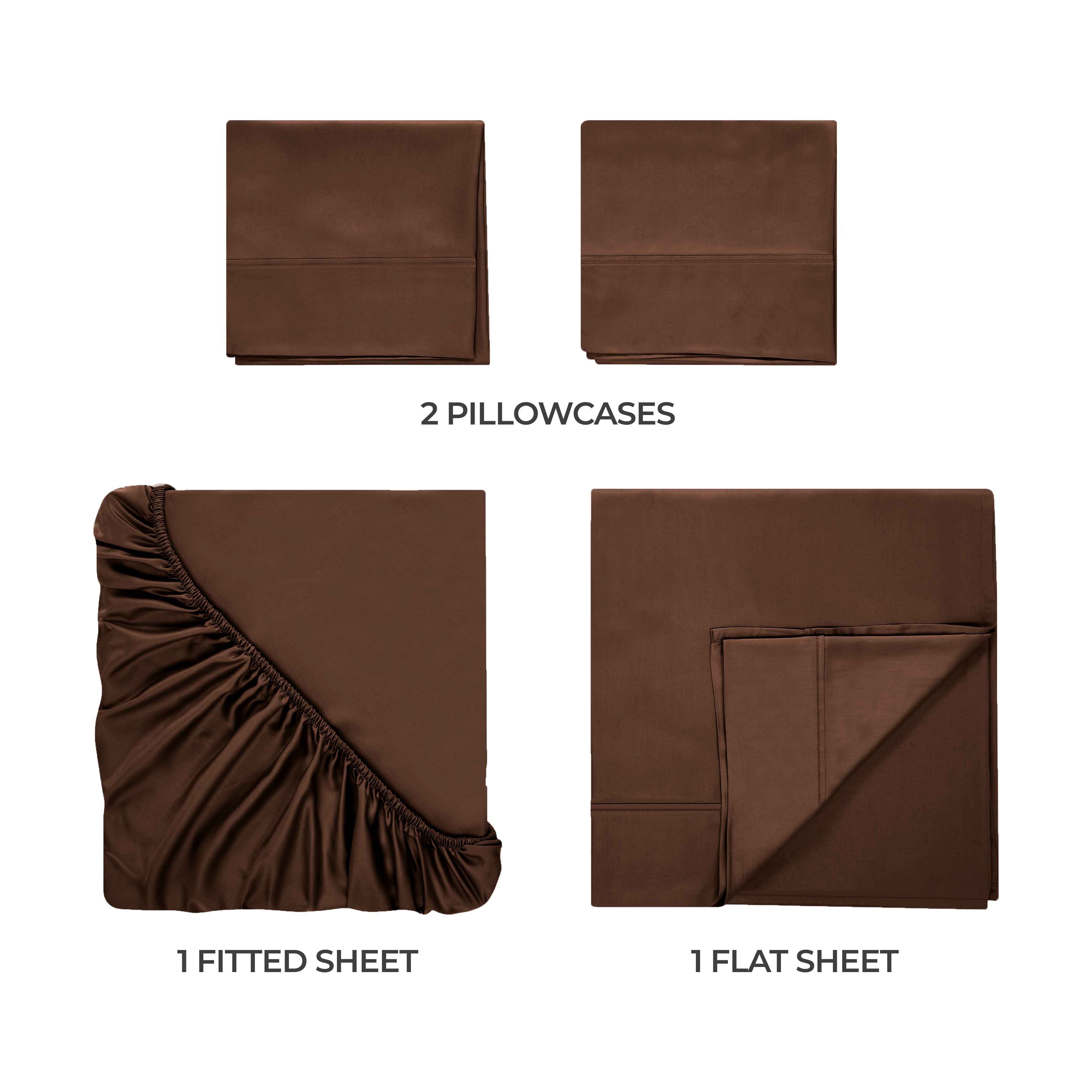 Premium 400 Thread Count Egyptian Cotton Bed Sheet Set - Soft, Breathable & Durable for Luxury Bedroom Comfort