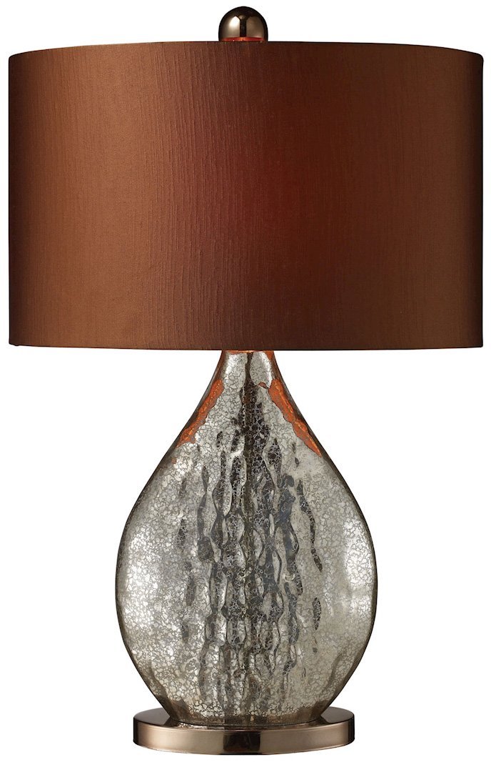 Sovereign LED Table Lamp - Antique Mercury & Coffee Finish - Perfect for Bedroom, Living Room, and Office Lighting