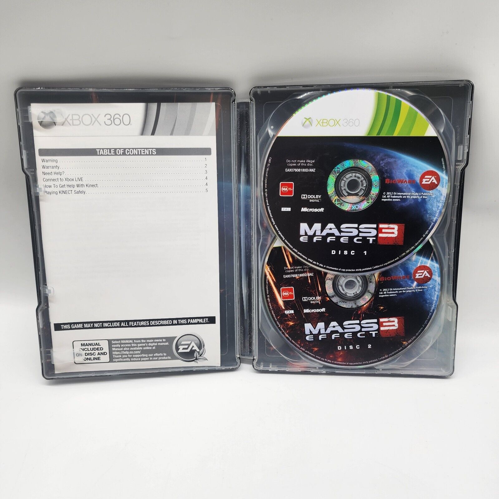 Mass Effect 3 Xbox 360 Game with SteelBook Case & Manual - Collector's Edition for Sci-Fi RPG Fans | Perfect for Gaming Collections & Gift Giving