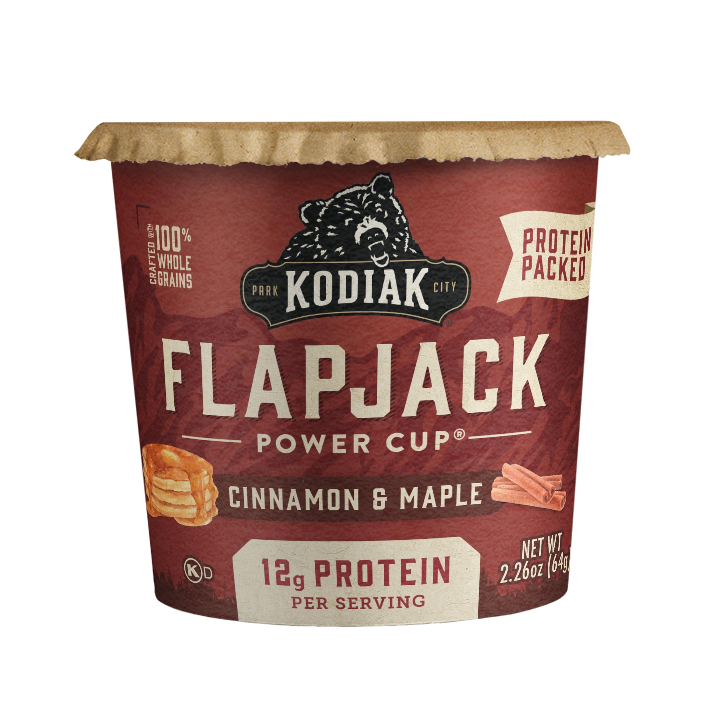 Kodiak Cakes Pancake Mix On the Go - Cinnamon Maple Flavor, 2.26oz (12 Pack) | High Protein Breakfast for Camping, Hiking & Quick Morning Meals