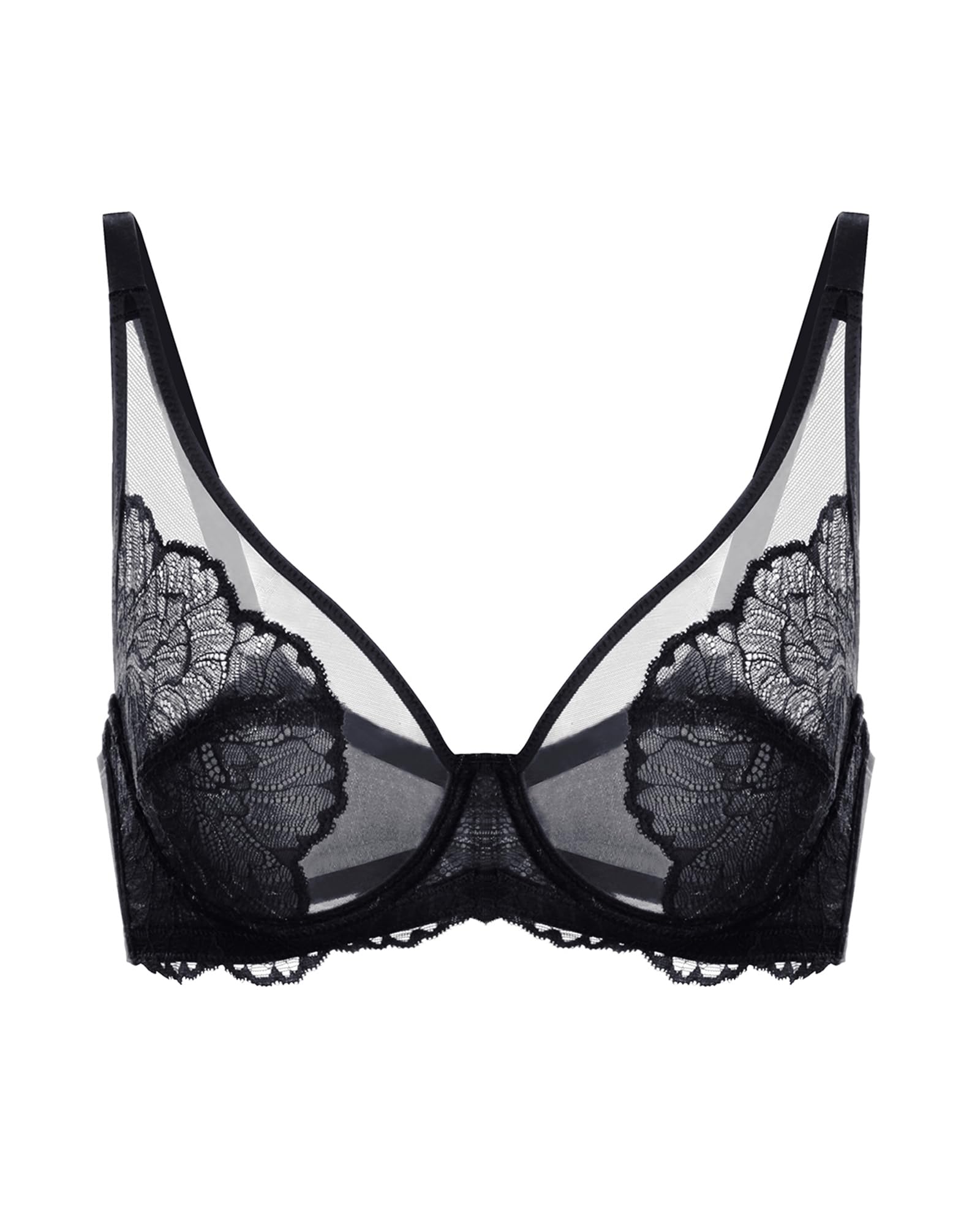 HSIA Minimizer Bras for Women - Full Coverage Lace Underwire Bra for Heavy Breasts, Unlined Comfort Support, Plus Size Bra for Everyday Wear & Special Occasions