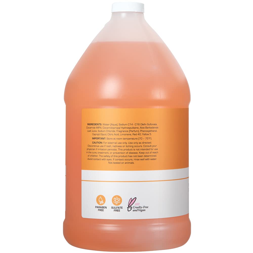 Ginger Lily Farms Club & Fitness Shampoo + Conditioner + Body Wash Bundle - Citrus Scent, 1 Gallon Each - Gym, Salon & Home Use for Men & Women