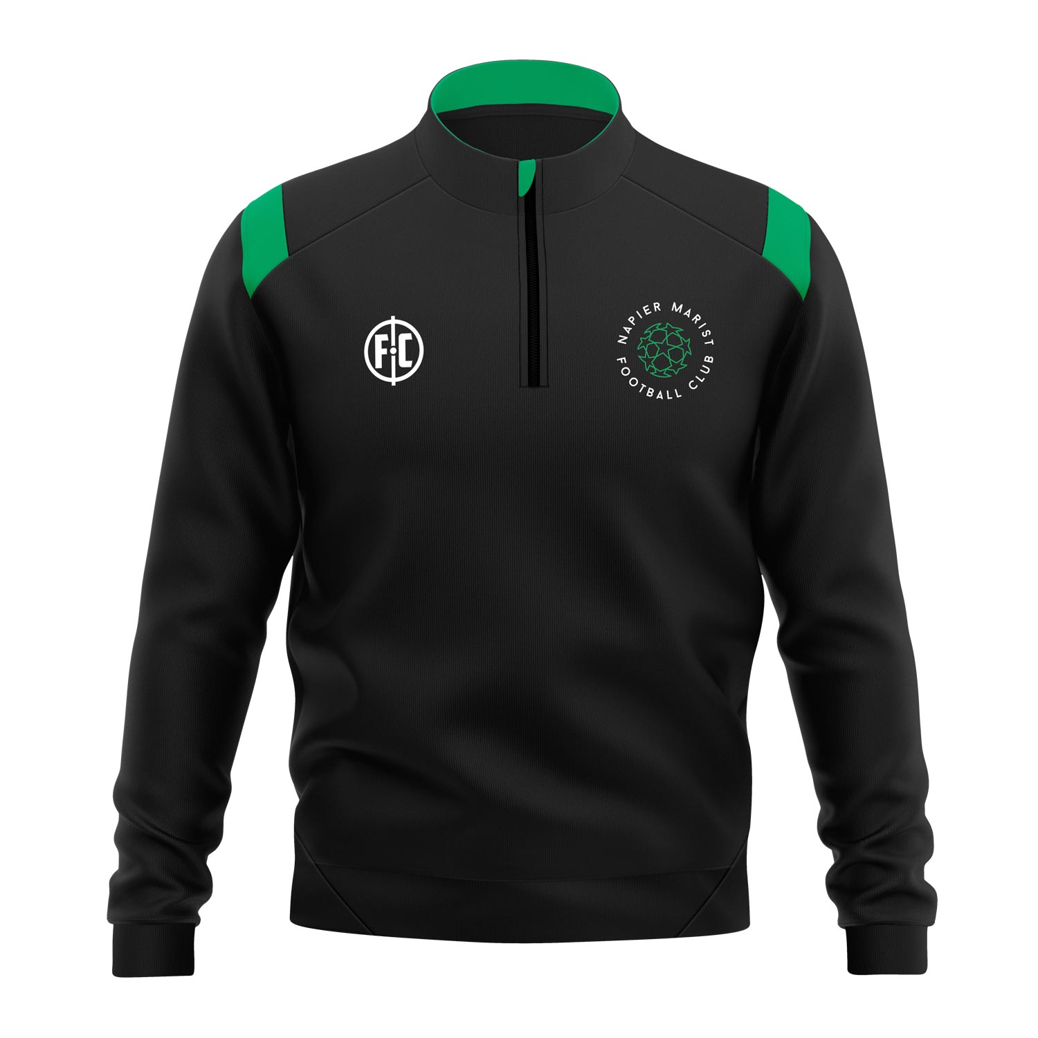 Napier Marist Club Contrast 1/4 Zip Pullover - Men's Athletic Performance Quarter-Zip Sweatshirt for Running, Golf & Casual Wear