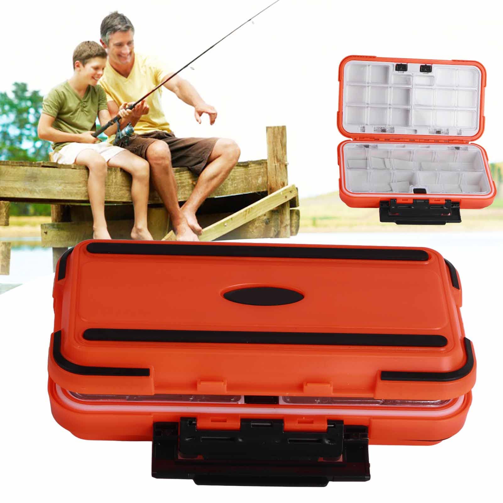 Waterproof Fishing Tackle Box Organizer with Built-in Sliding Switch - Durable Lure & Hook Storage Case for Bass, Trout & Saltwater Fishing - Perfect for Boat, Kayak & Shoreline Fishing Trips