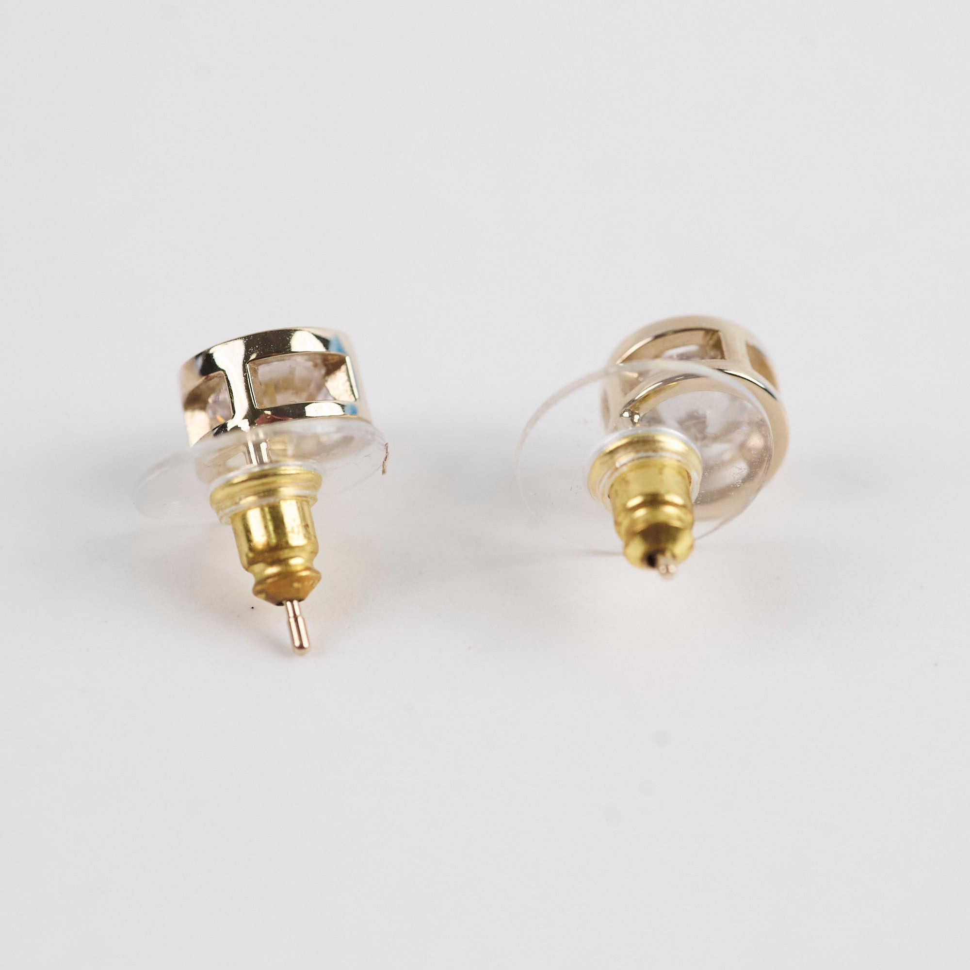Chanel CC Logo Stud Earrings for Women - Luxury Gold & Silver Fashion Jewelry - Perfect for Parties, Weddings & Everyday Elegance