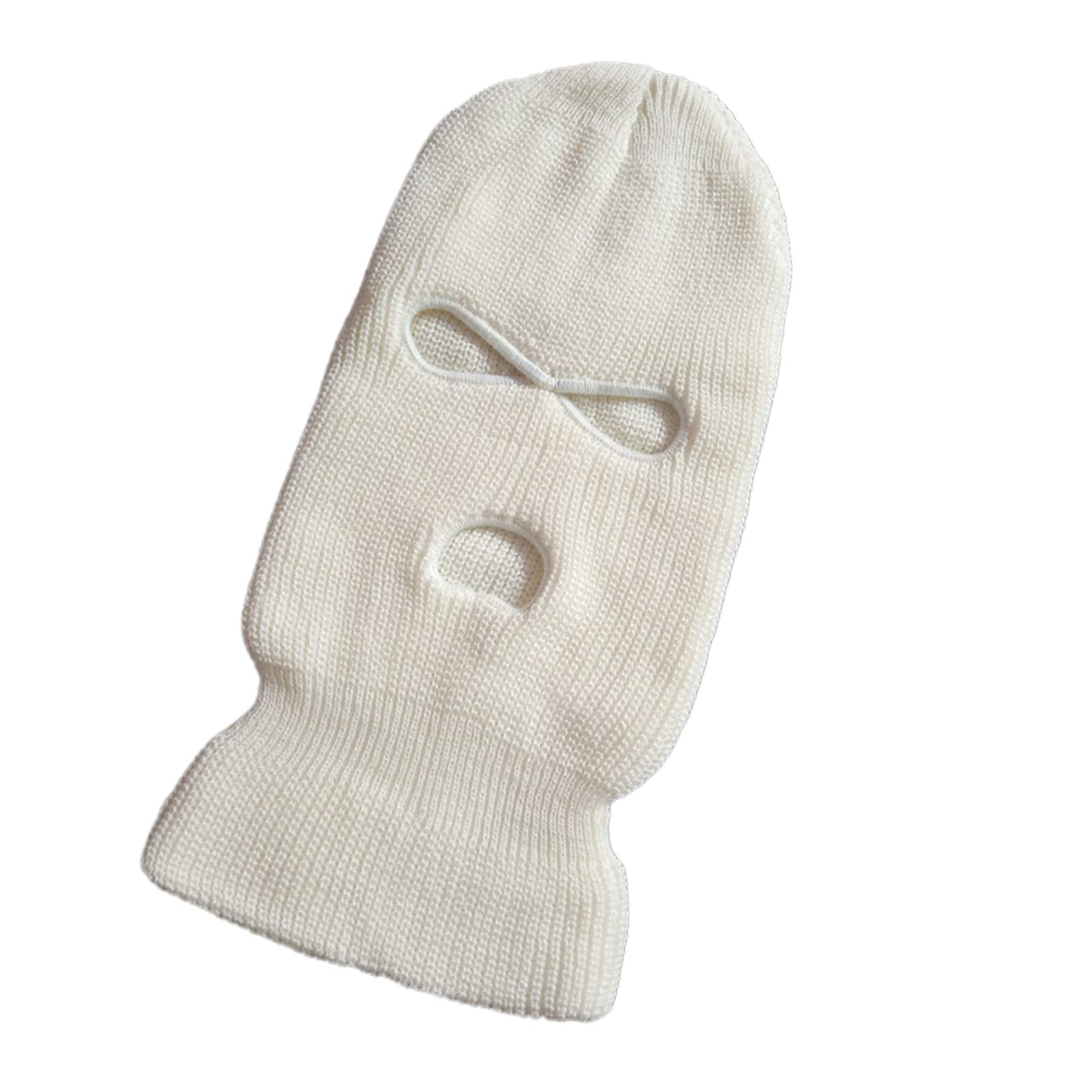 3 Hole Knit Balaclava - Gothic Ski Mask for Winter Warmth, Outdoor Sports & Cycling - Windproof Thermal Face Mask for Skiing, Snowboarding & Cold Weather Activities