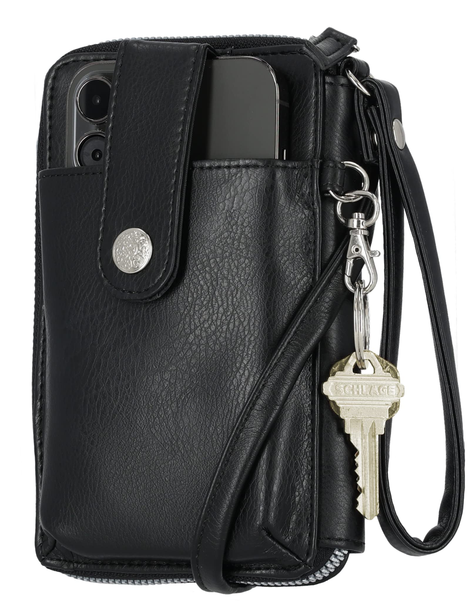 Vegan Leather RFID Crossbody Purse for Women - Phone Holder & Wallet - Perfect for Travel, Shopping, and Everyday Use
