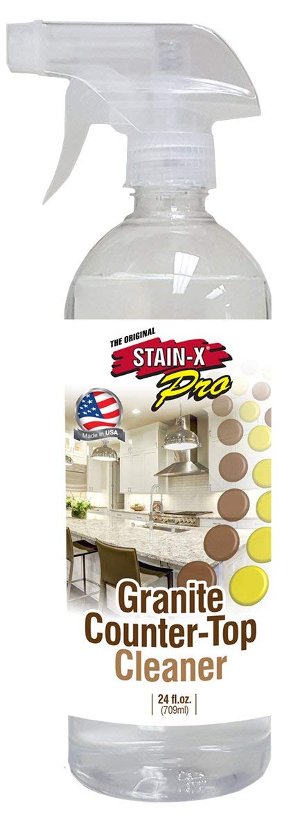 STAIN-X Granite Countertop Cleaner - 24 oz | Streak-Free Stone Cleaner & Polish for Kitchen Countertops | Safe for Natural Stone Surfaces | Perfect for Daily Cleaning & Stain Removal