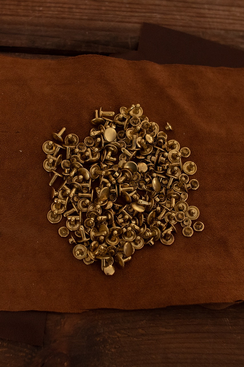 Brass Hollow Rivet KØ7.0 UØ9.2 x L8.2 mm - Durable Fasteners for Leather Craft, DIY Projects & Metal Fabrication
