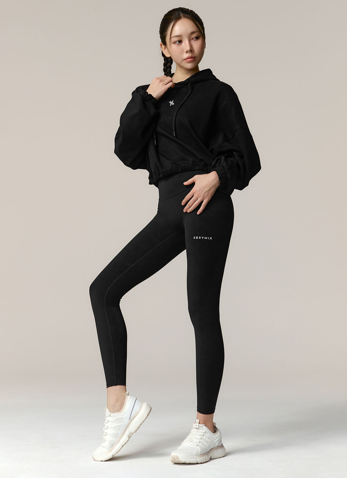 Soft Cotton Loose Fit Cropped Hoodie for Women - Comfortable Casual Pullover Sweatshirt | Perfect for Yoga, Lounging & Streetwear Fashion