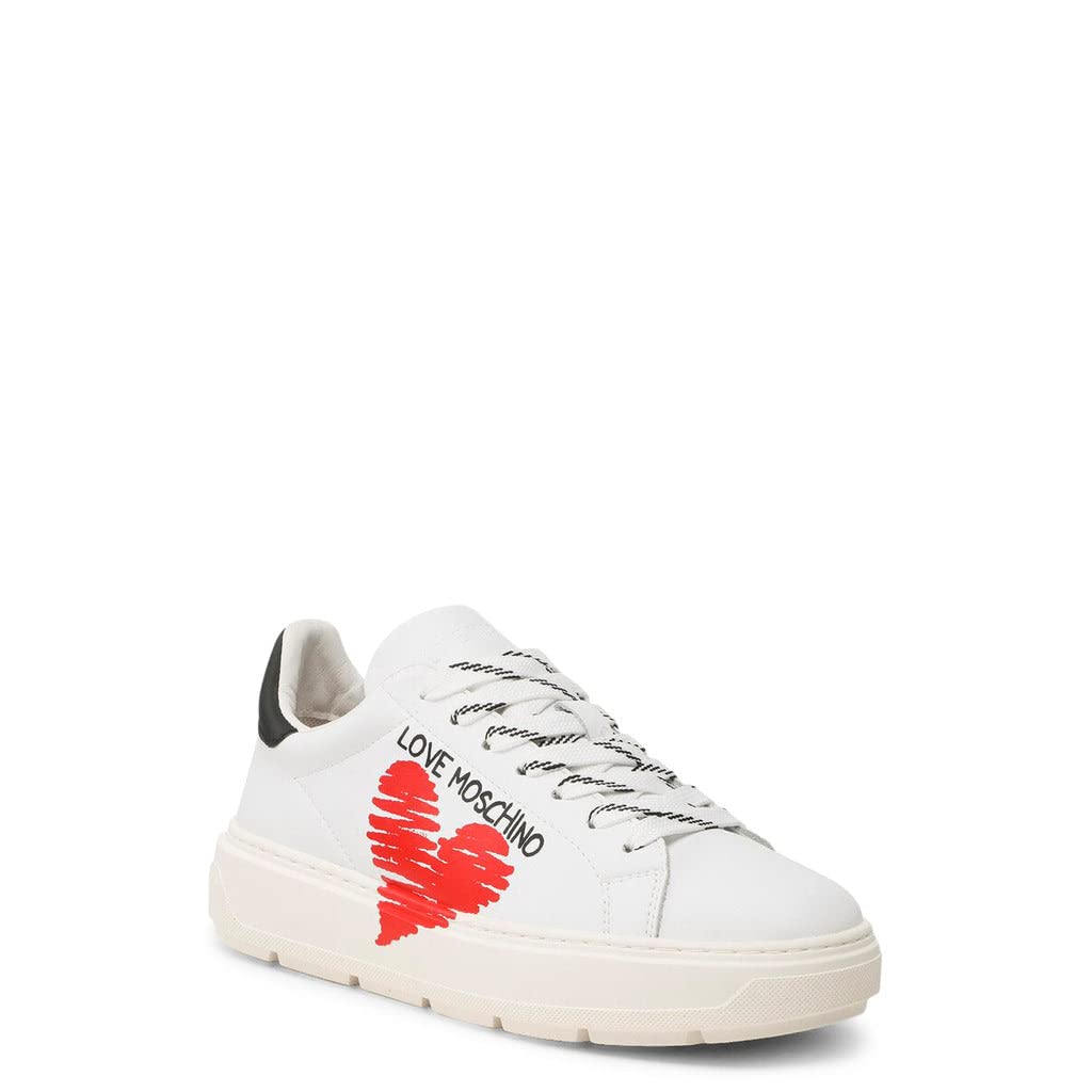 Love Moschino Women's White Sneakers - Stylish & Comfortable Fashion Shoes for Casual Wear, Running & Everyday Outfits