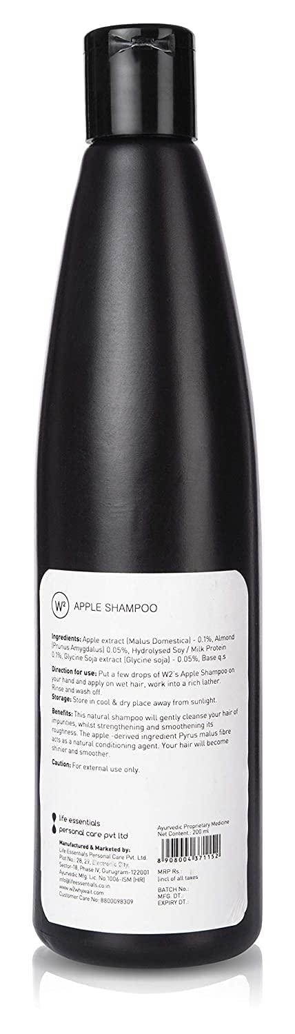 Apple Shampoo for Hair Growth - Hydrating & Shine Restoring Formula with Itchy Scalp Relief & Dandruff Control (200ml) - Perfect for Dry, Damaged Hair & Daily Nourishment