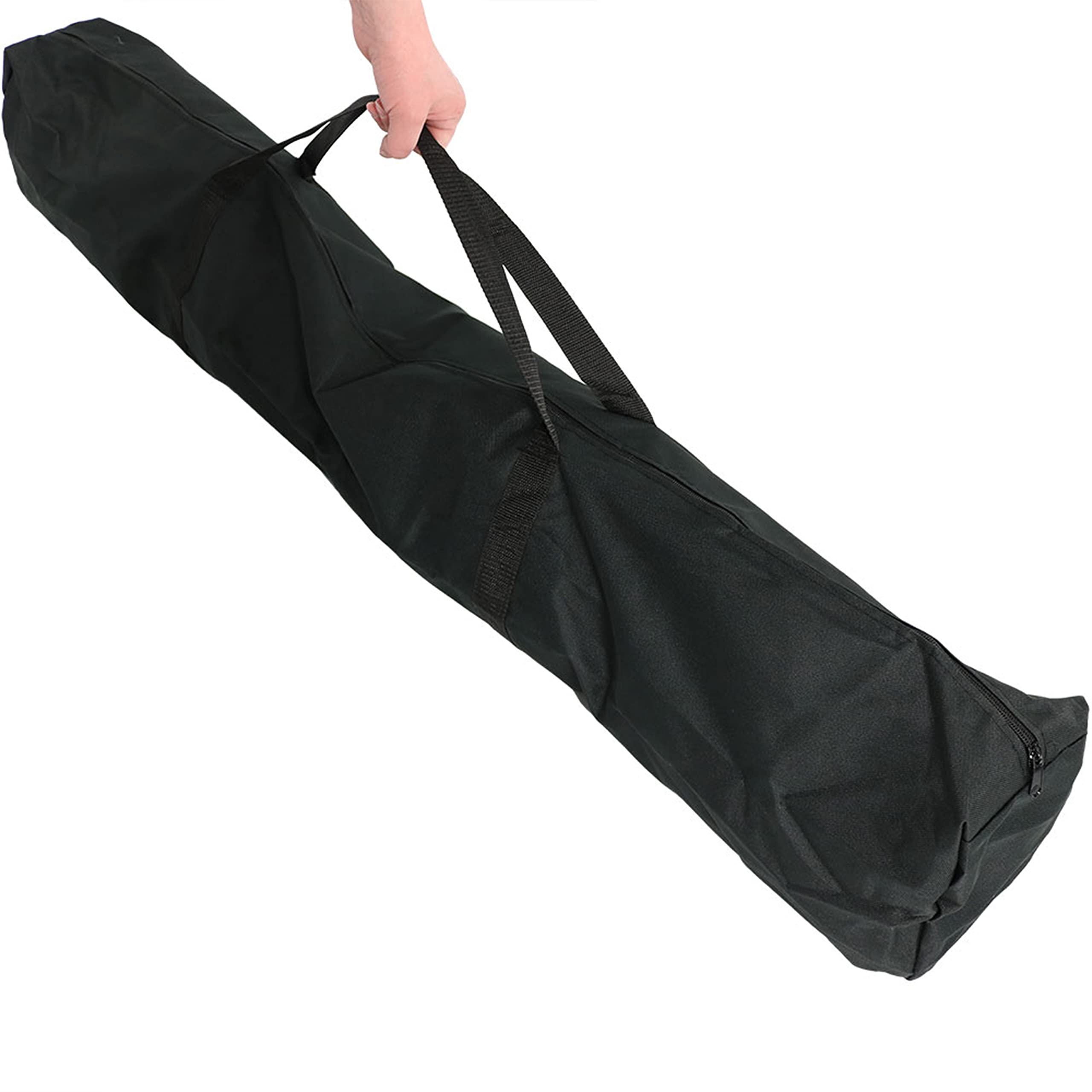 Sunnydaze Brazilian Portable Steel Hammock Stand for Outdoor Use with Carrying Case - 400 lb Capacity Hammock Frame - Black Finish - Perfect for Backyard, Camping, Beach & Patio Relaxation