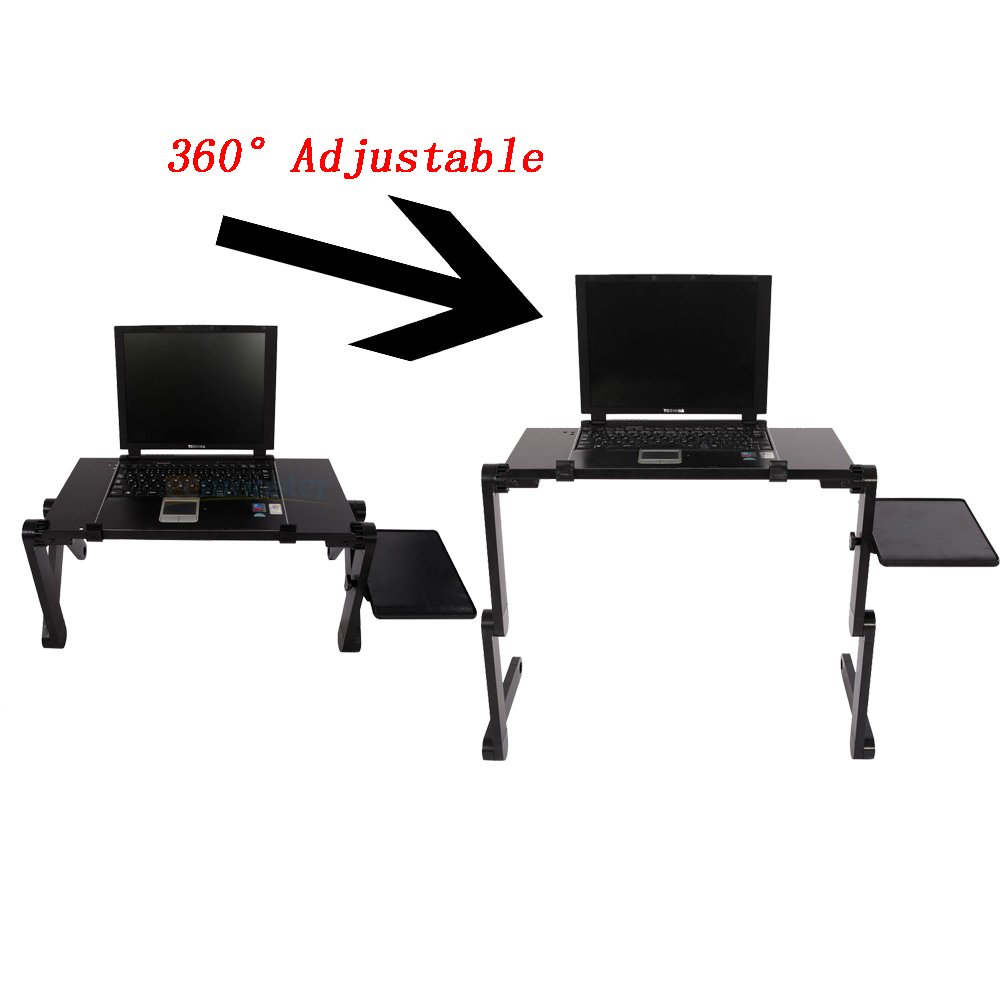 Adjustable Folding Laptop Stand - 360° Desk Tray for Work & Study