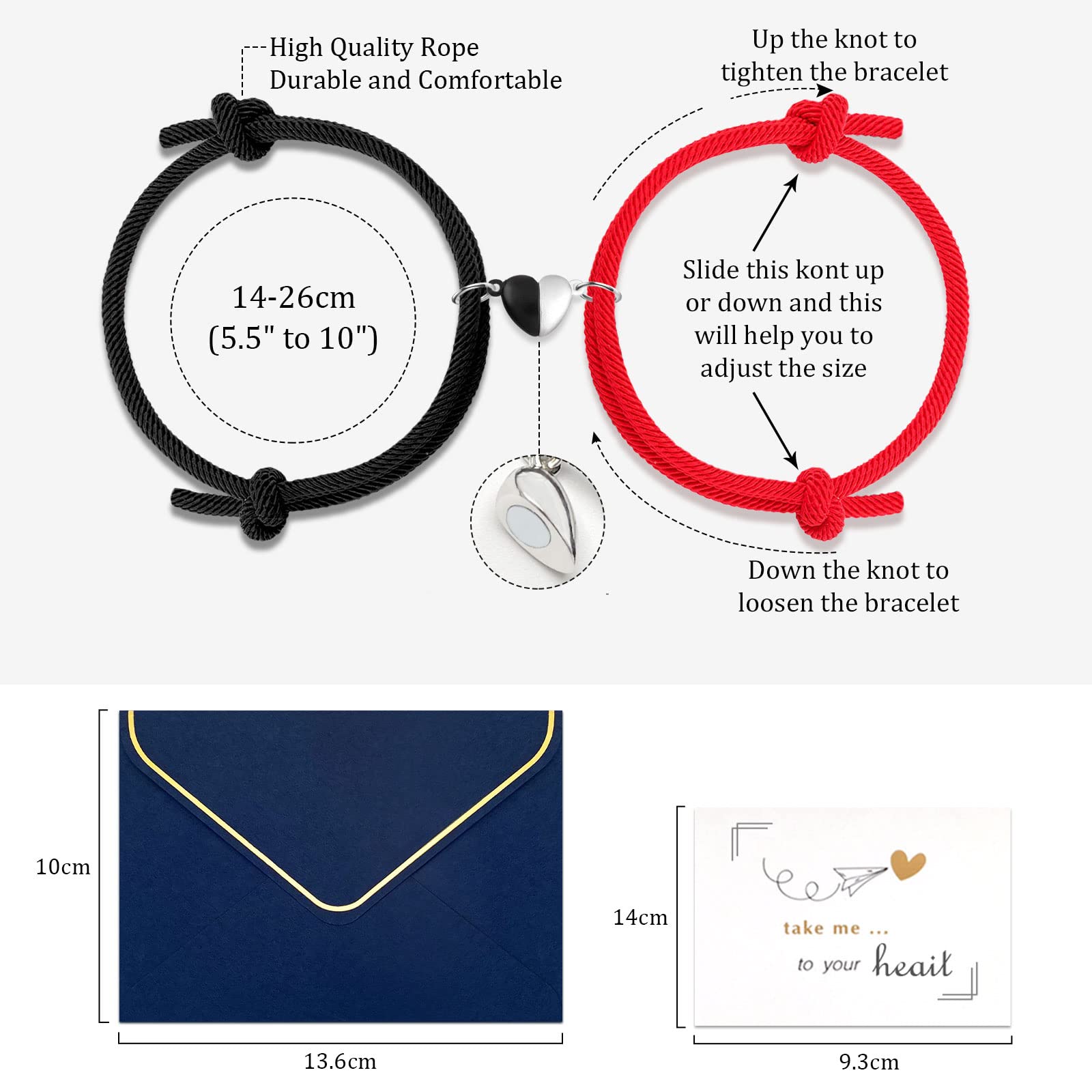 Matching Couple Bracelets for Long Distance - Romantic Love Bracelets for Girlfriend & Boyfriend, Best Friend Jewelry Gifts for Birthday, Anniversary & Valentine's Day - Perfect for Date Nights, Special Occasions & Thoughtful Surprises