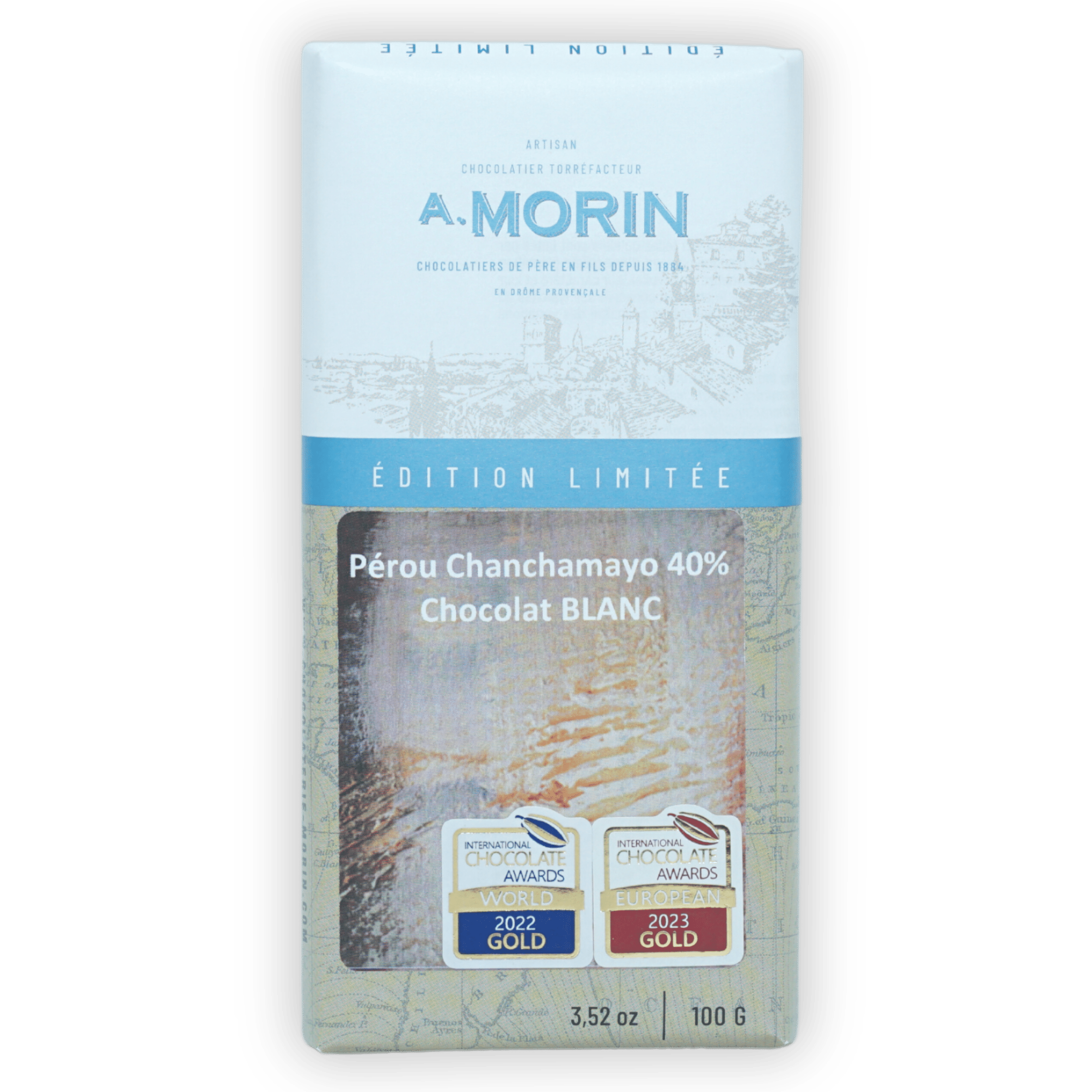 A. Morin Peru Chanchamayo White Chocolate 40% Cacao - Premium Gourmet Baking & Dessert Ingredient