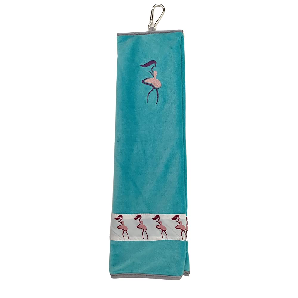 Premium Golf Towel - Absorbent Microfiber Golf Towel for Golfers (Powder Blue) | Perfect for Golf Courses, Driving Range & Club Cleaning