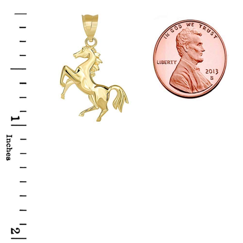 14K Gold Running Horse Pendant Necklace for Women - Elegant Stallion Charm Jewelry - Perfect Gift for Equestrian Lovers, Birthday & Anniversary - Animal Kingdom Inspired Fashion Accessory