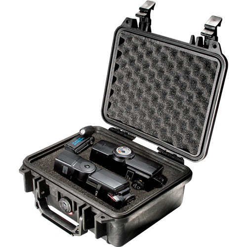 Pelican 1200 Protective Case with Pick & Pluck Foam - Waterproof, Dustproof & Crushproof Hard Case (Black) - Perfect for Camera Equipment, Electronics & Outdoor Gear Protection