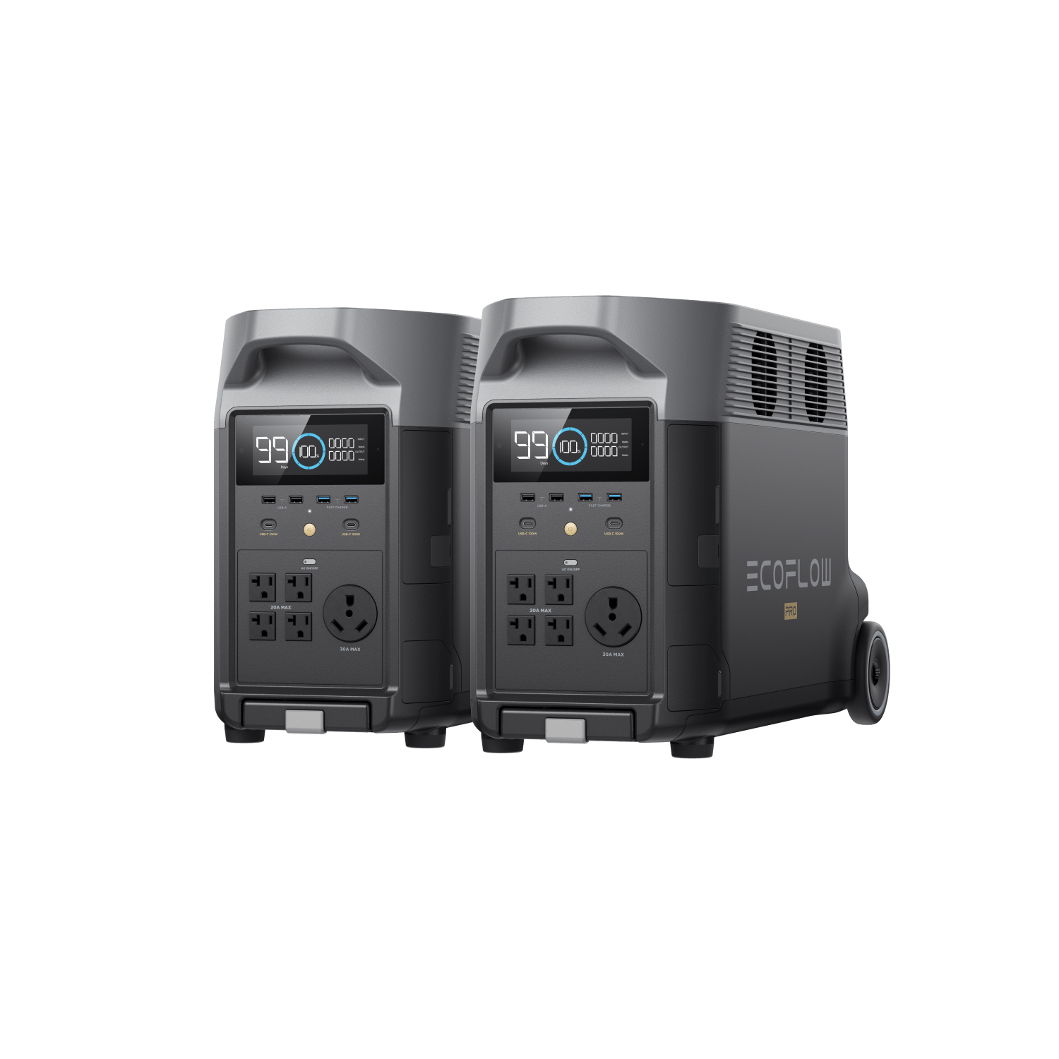 EcoFlow DELTA Pro Portable Power Station 3000W - Solar Generator for Home Backup, Camping & Outdoor Adventures - Fast Charging, Expandable Capacity, Clean Energy Solution
