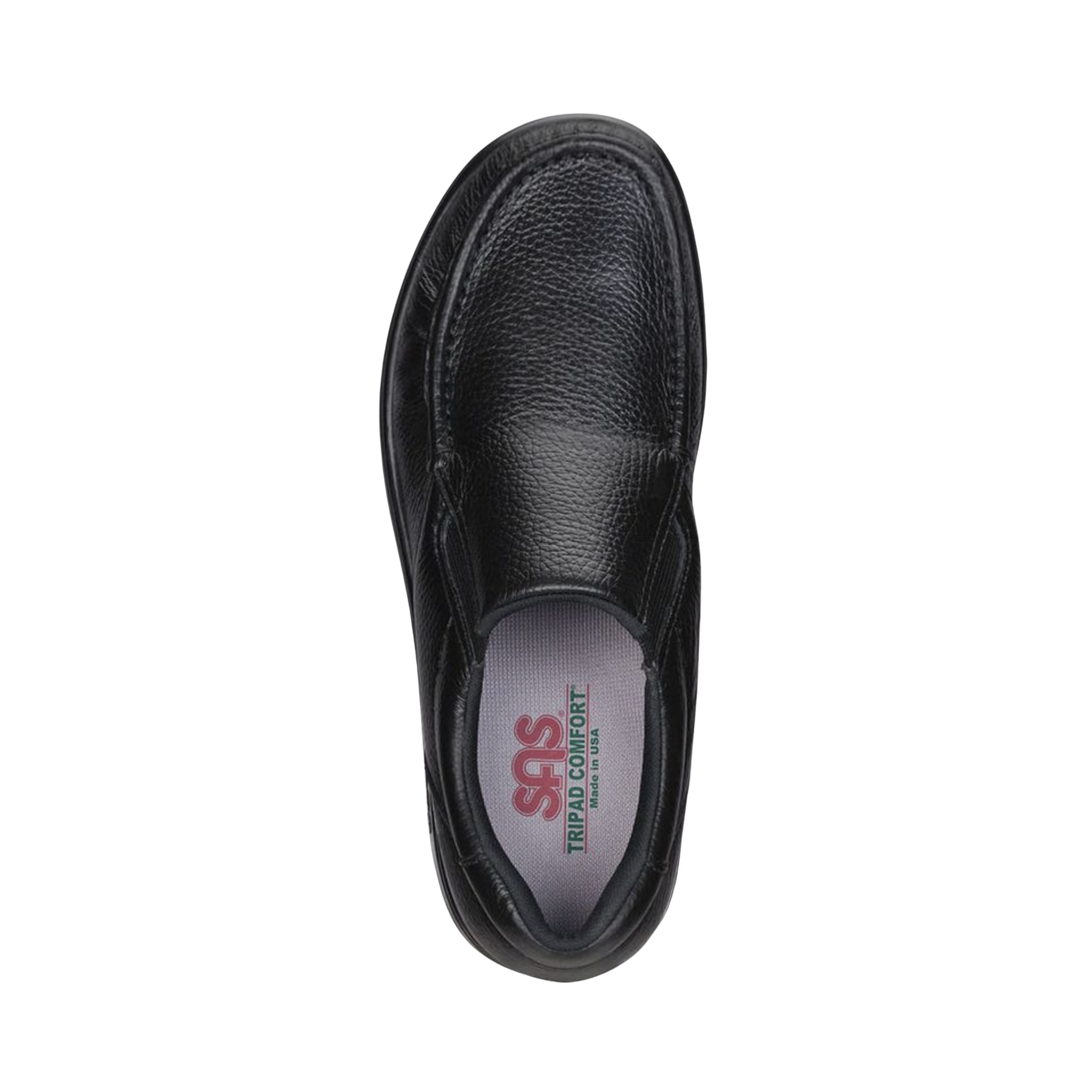 Men's Comfortable Slip-On Loafers with Side Gore - Wide Width Black Casual Shoes for Work, Travel & Everyday Wear
