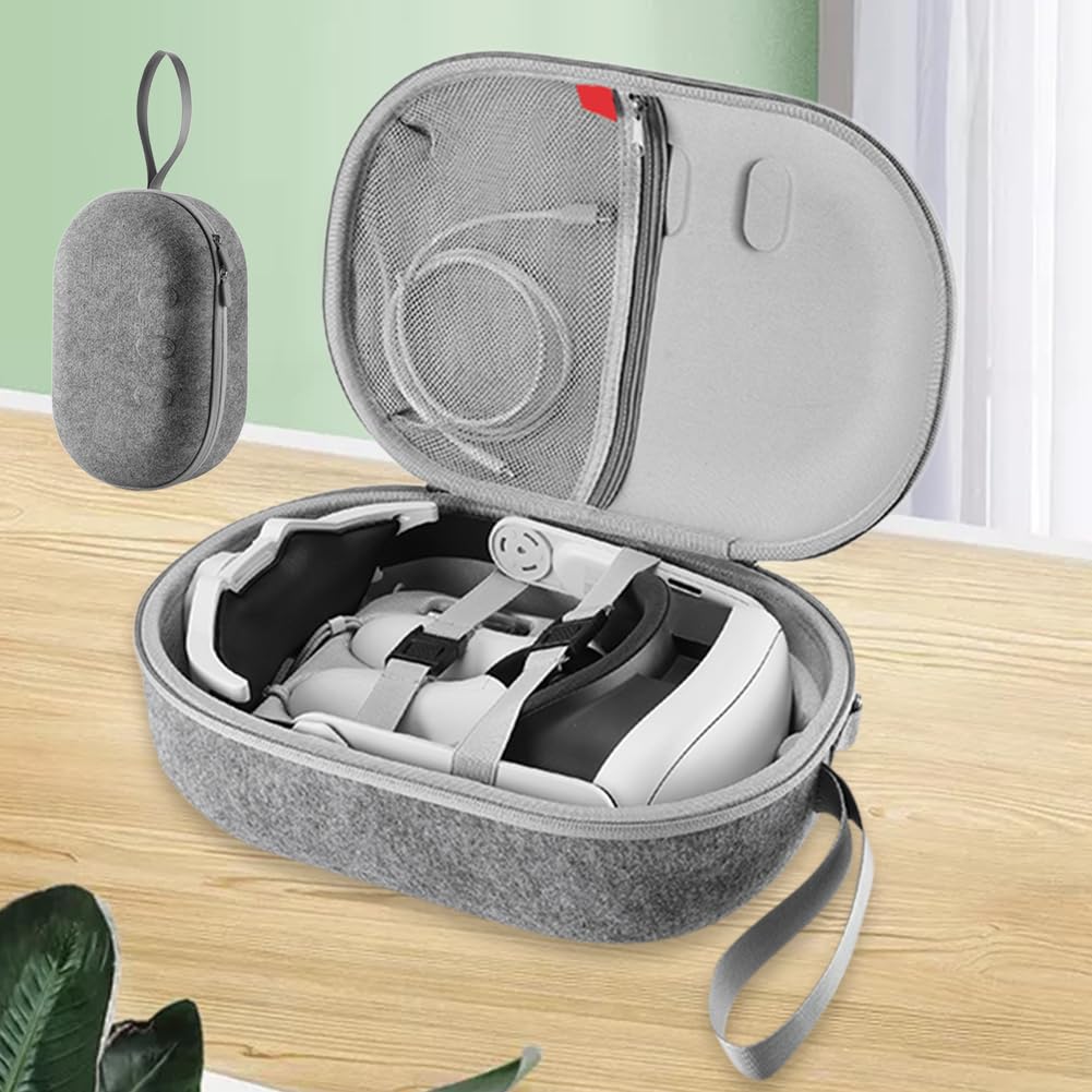 Shockproof EVA Hard Travel Case for Meta Quest 3 VR Headset & Controllers - Protective Storage Carrying Case with Shoulder Strap for Oculus Quest 3 Accessories | Perfect for Gaming, Travel & Safe Storage