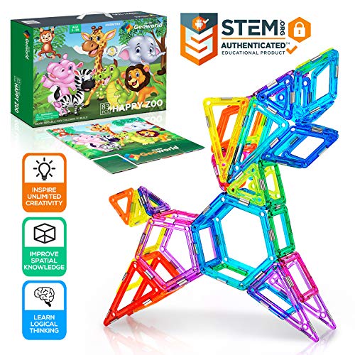 Best Building Blocks for Kids - Educational Preschool Learning Toys with Shapes & Tiles - Safe & Durable STEM Toy Set for Toddlers - Perfect for Classroom, Playroom & Birthday Gifts