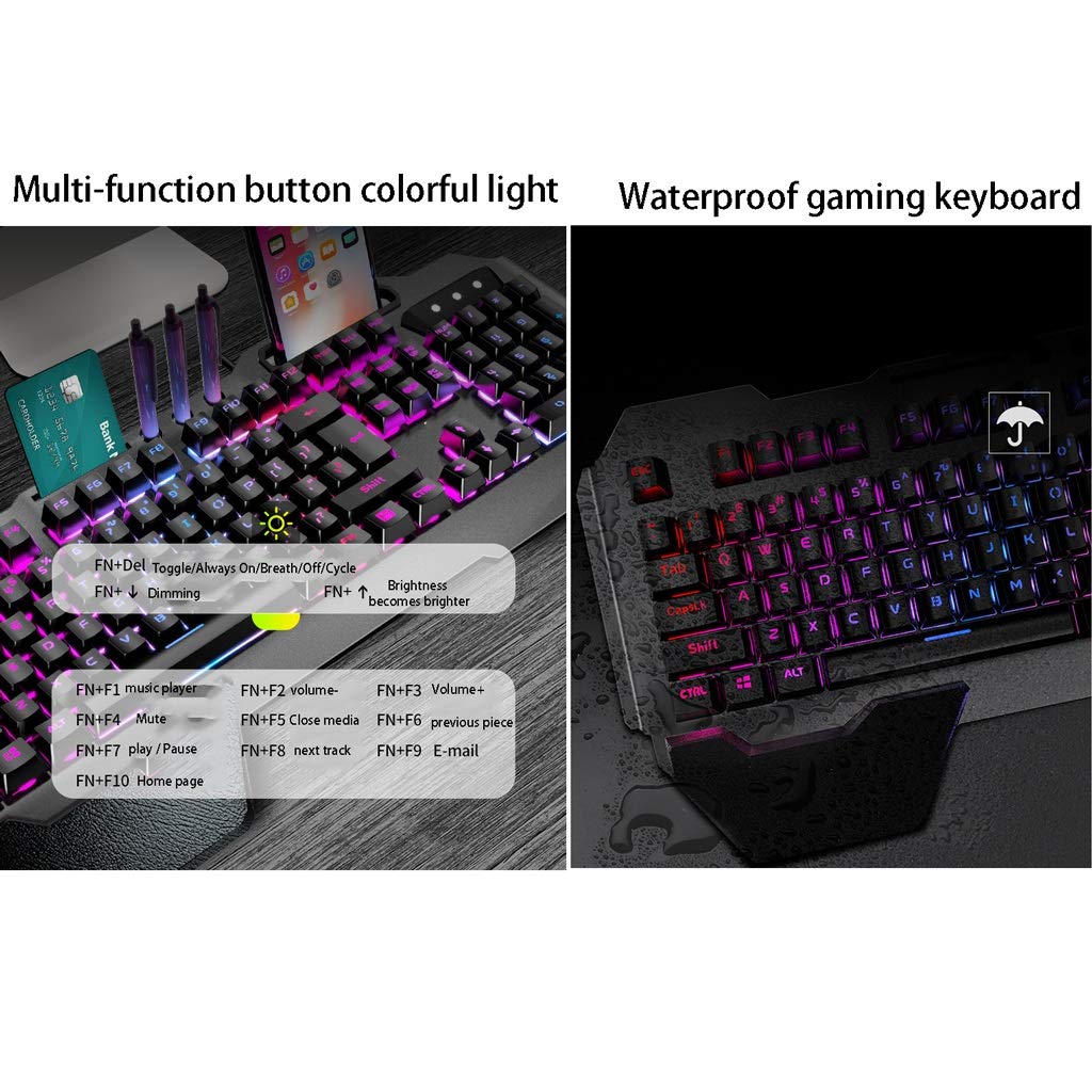ARCH Gaming Keyboard Mouse Headset Combo - USB Mechanical Keyboard for Windows PC, Laptop & Desktop Computers (RGB Backlit) - Perfect for Gaming, Office Work & Streaming