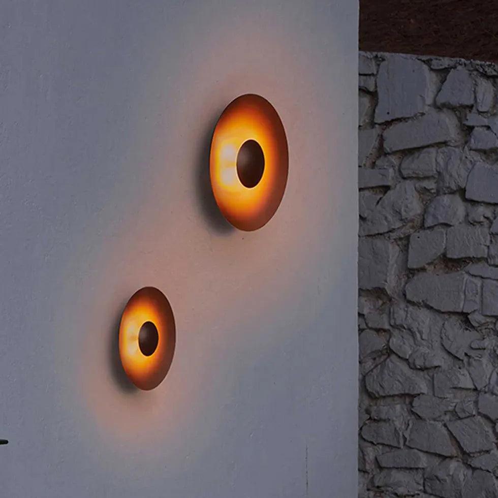 Modern Disc Outdoor Wall Light - Waterproof LED Exterior Sconce for Patio, Garden, Porch & Entryway Lighting - Energy Efficient & Weather Resistant
