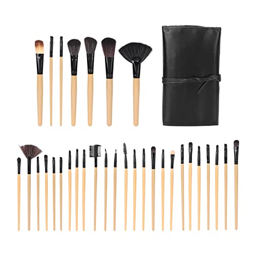 32-Piece Professional Makeup Brush Set with Storage Bag - Soft Nylon Hair Foundation, Eyeshadow, Blending Brushes for Flawless Makeup Application | Perfect for Home, Travel & Professional Makeup Artists
