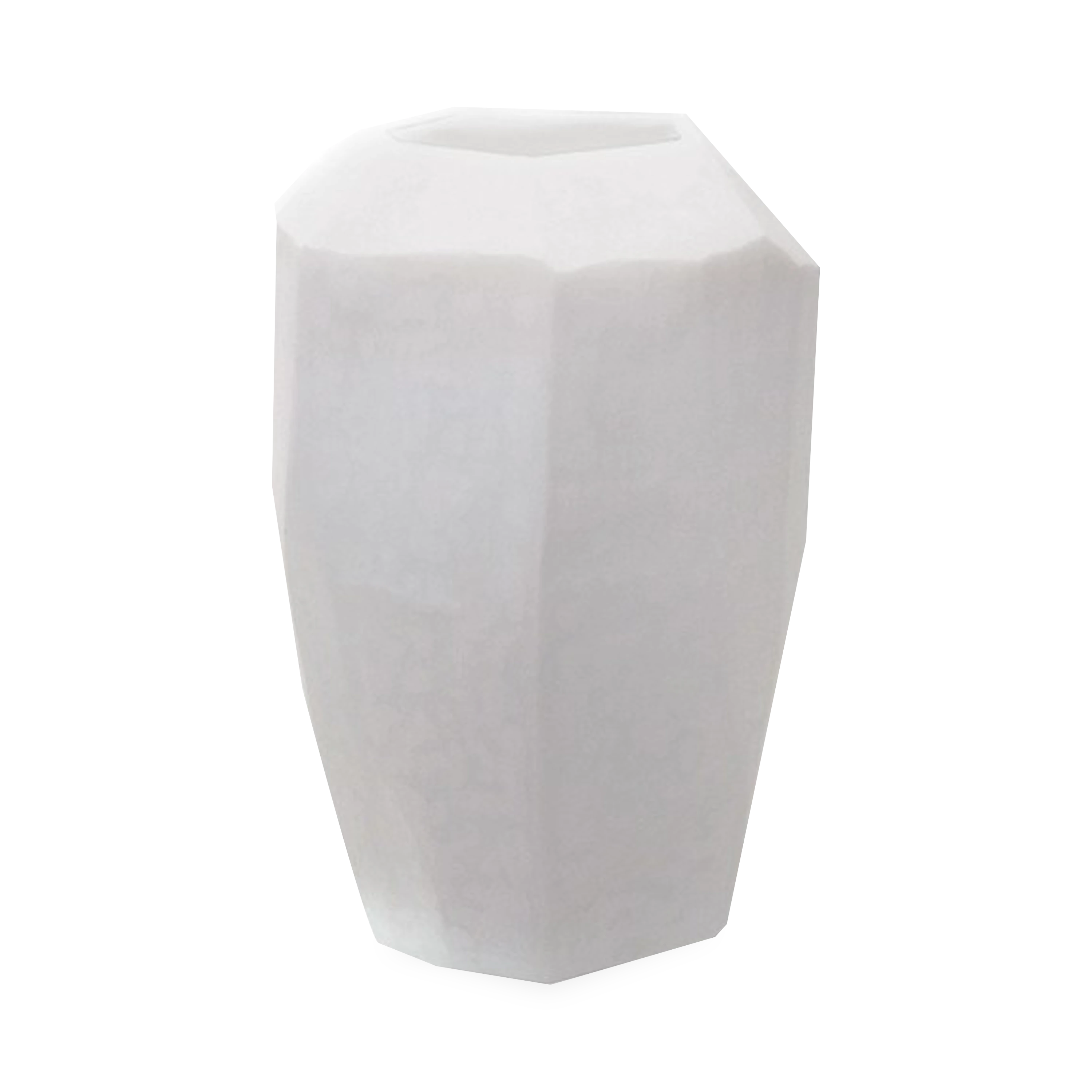 Modern Cubist Opal Glass Vase - Handmade Geometric Home Decor for Living Room, Office & Wedding Centerpiece